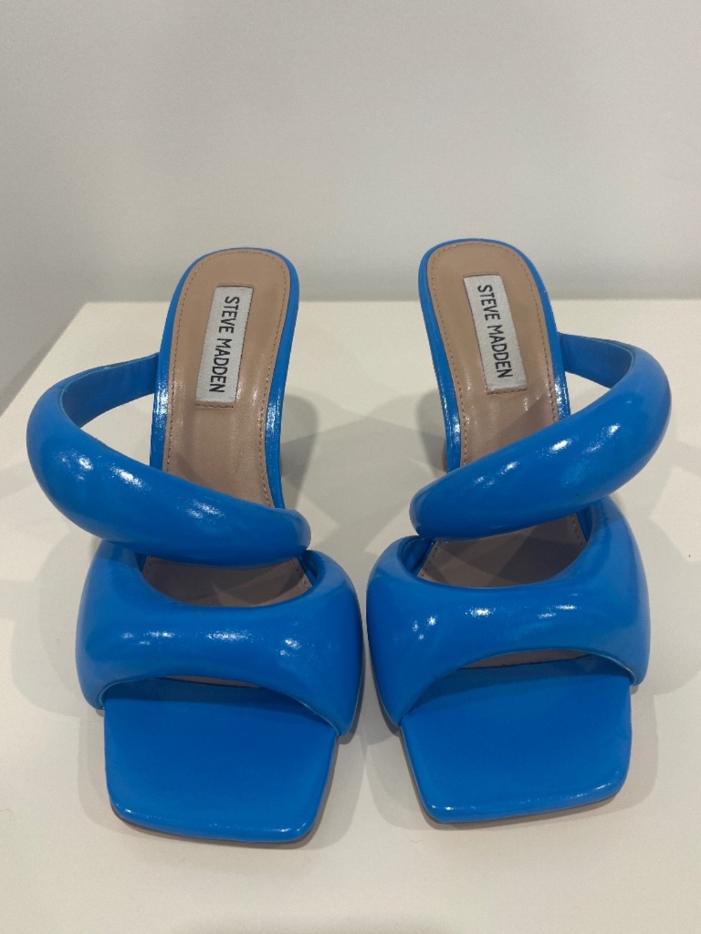 Steve Madden Blue Puffy Heels